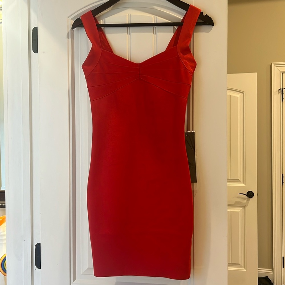 New with tags red WOW Couture bandage dress size small